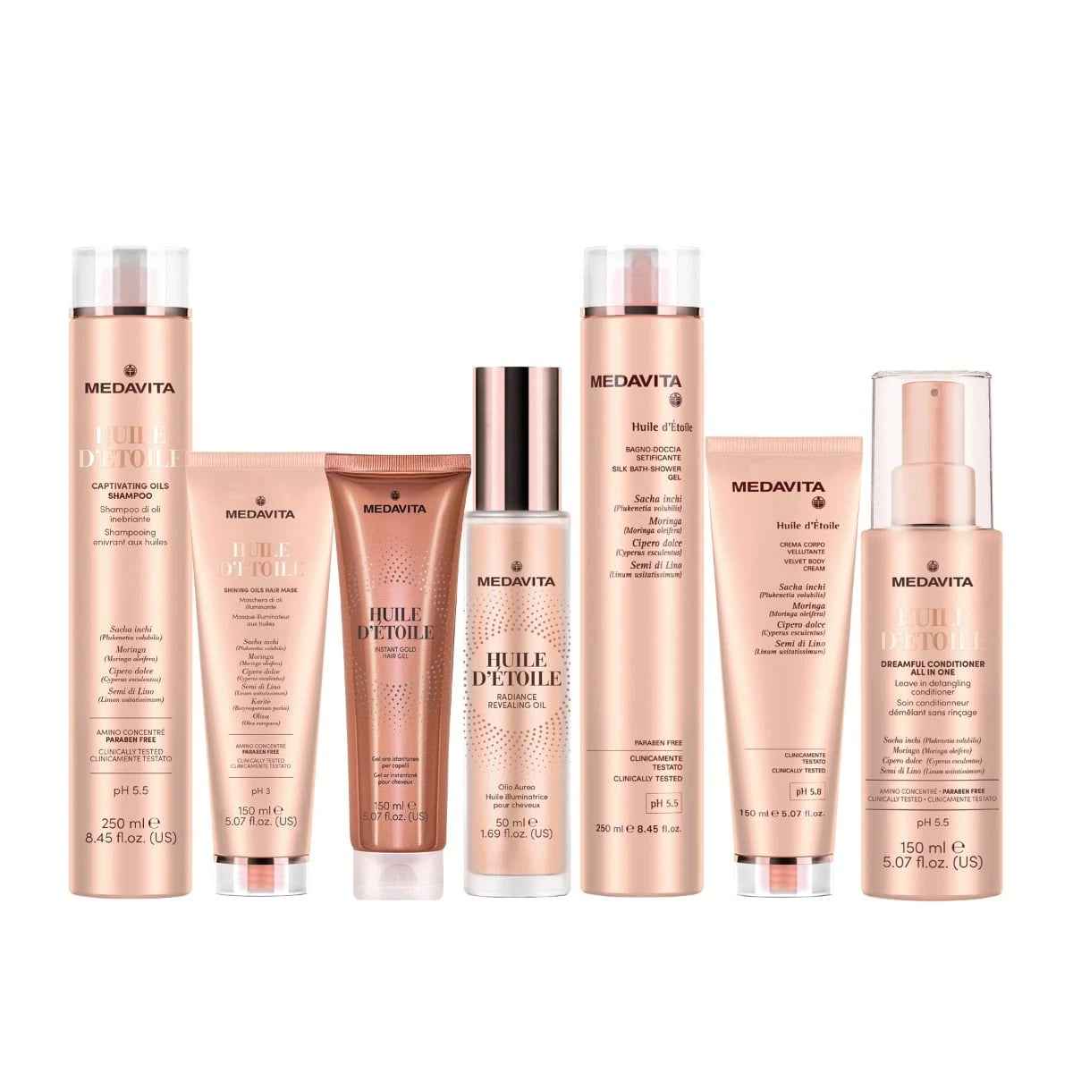 Medavita Huile d'Étoile Captivating Oils Shampoo 250ml range